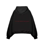 HIT ME HARD AND SOFT Black Cover Pullover Hoodie back