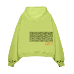 Homecoming Stamped Lime Hoodie back