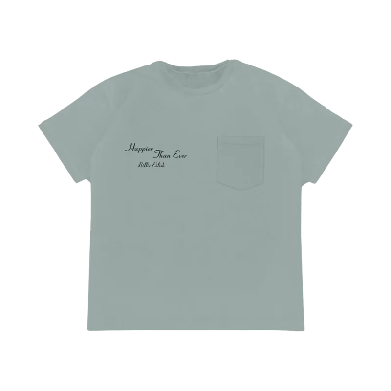 Billie Happier Pocket T-Shirt-Billie Eilish Shirt