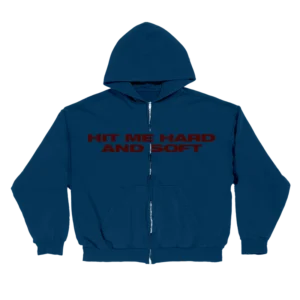 Blue & Red Zip Hoodie