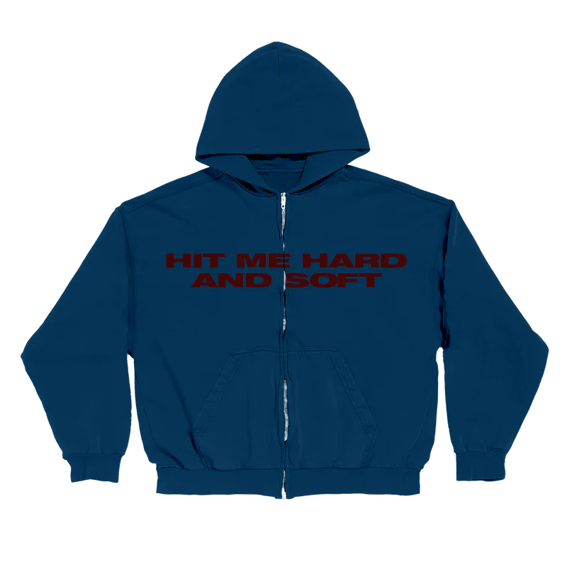 Blue & Red Zip Hoodie