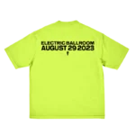 Electric Ballroom Neon Yellow T-Shirt back