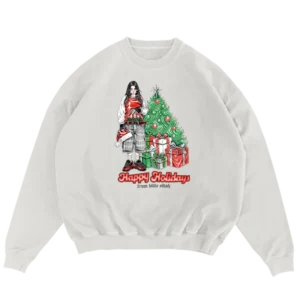 HAPPY HOLIDAYS WHITE CREWNECK