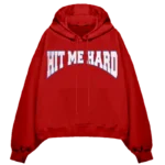 HIT ME HARD AND SOFT RED HOODIE