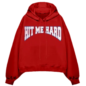 HIT ME HARD AND SOFT RED HOODIE