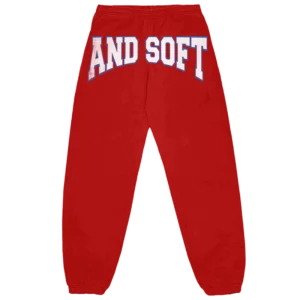 HIT ME HARD AND SOFT RED SWEATPANTS