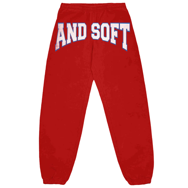 HIT ME HARD AND SOFT RED SWEATPANTS